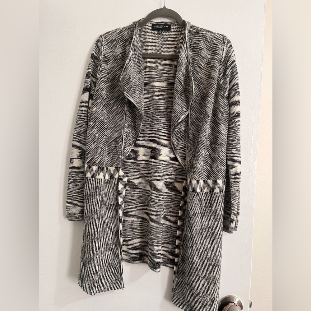 Jones New York Black & White Cardigan XL